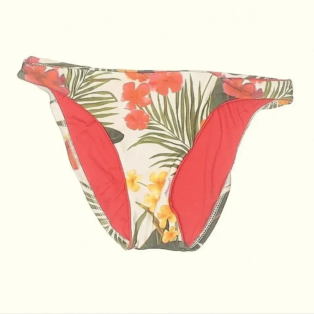 Guess Floral Bikini Bottom - Red and Green